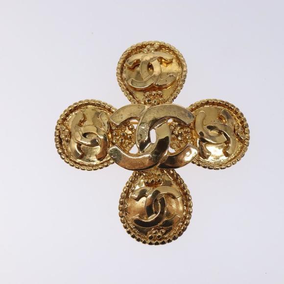 Chanel Coco Mark Gold Gold Plated brooch - Picture 1 of 5